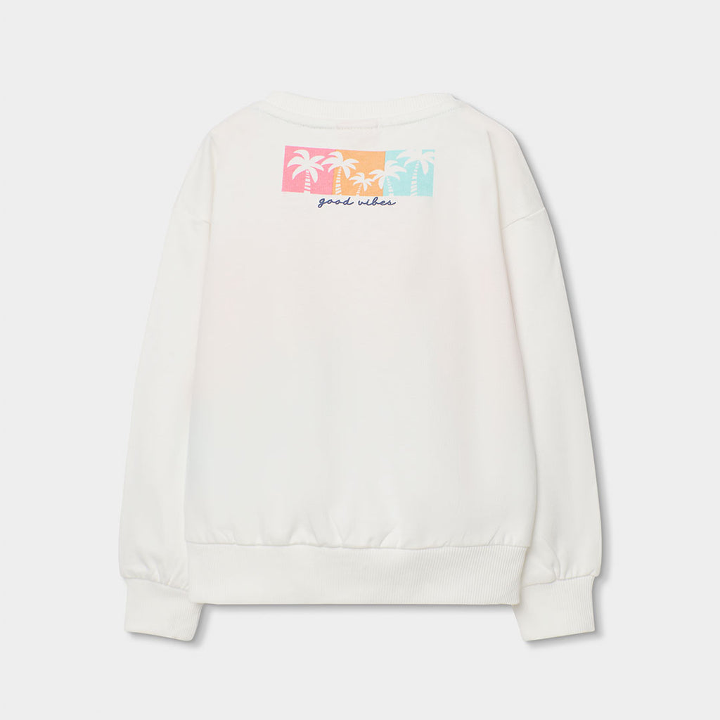 Felpa girocollo strisce colorate