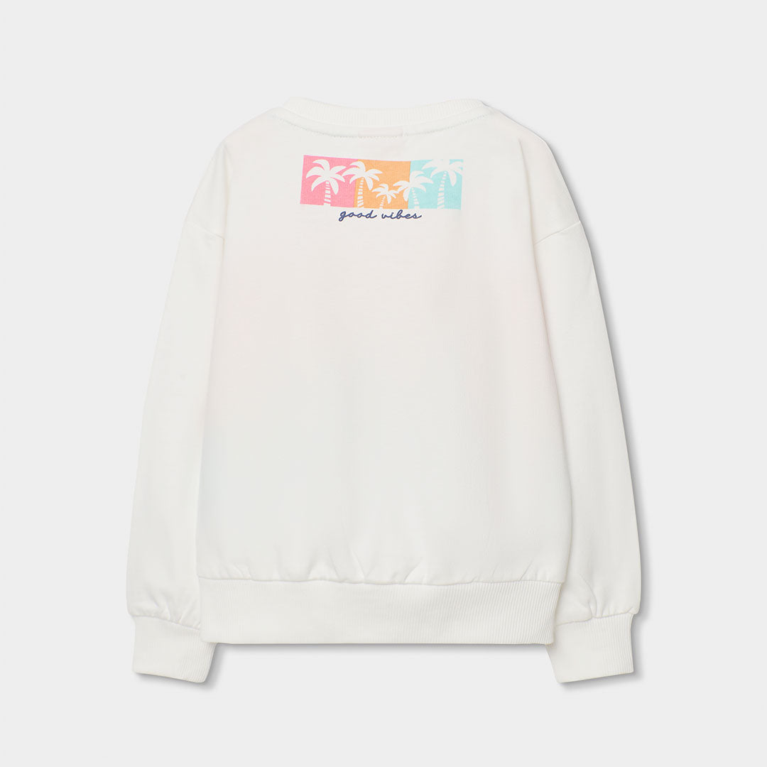 Felpa girocollo strisce colorate