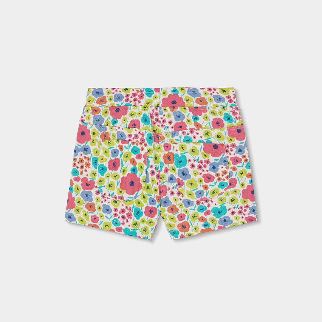 Short felpa leggera fiori bambina