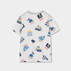 T-shirt mezza manica stampa all over