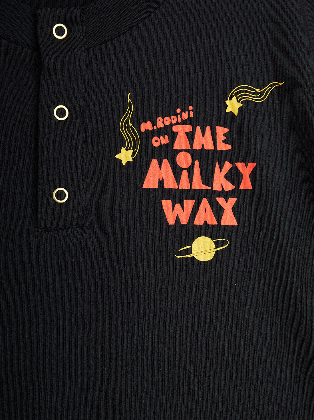 T-shirt mezza manica nera Milky Way