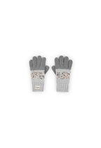 Guanti grigi con paillettes bambina