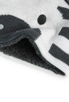 Scaldacollo zebra per neonati antracite