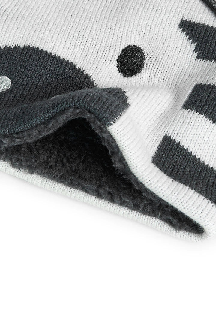 Scaldacollo zebra per neonati antracite