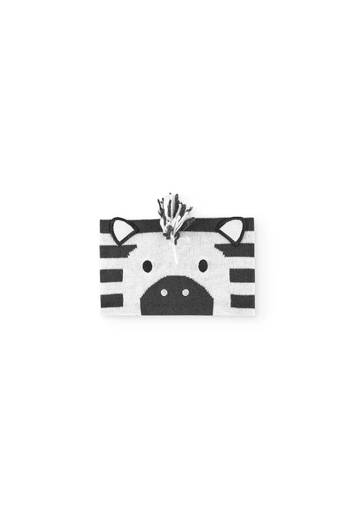 Scaldacollo zebra per neonati antracite