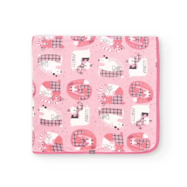 Coperta ciniglia "animali" per neonati - multicolore - immagine 4