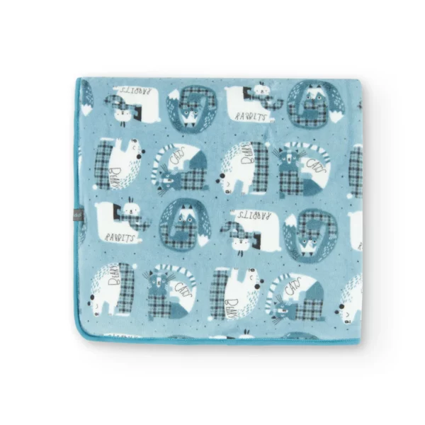 Coperta ciniglia "animali" per neonati - multicolore - immagine 3