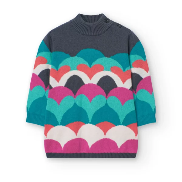 Vestito maglieria cuori per bimba - immagine 3