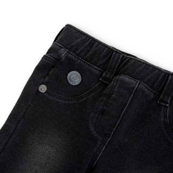 Pantaloni elasticizzati denim per bimba  - multicolore - immagine 3