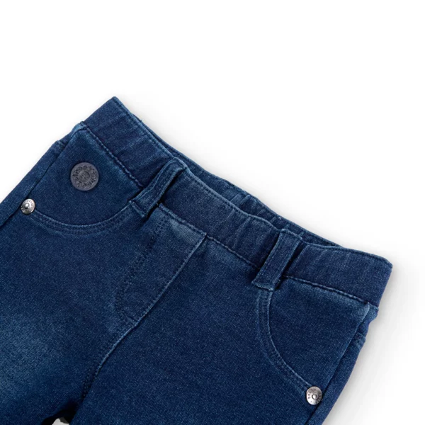 Pantaloni elasticizzati denim per bimba  - multicolore - immagine 2