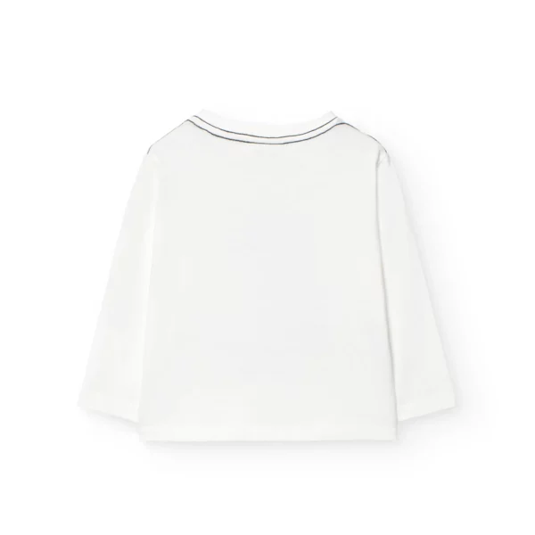 T-shirt manica lunga bianca stampa street - immagine 4