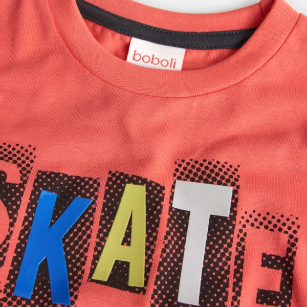 t-shirt manica lunga con maniche bicolor - immagine 3