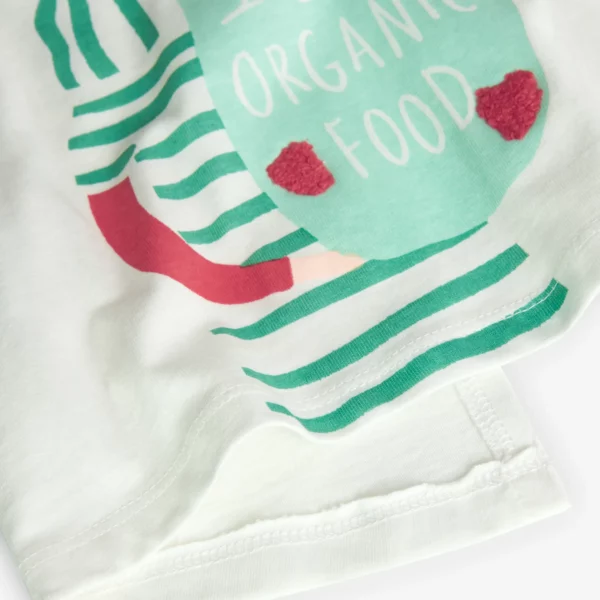 T-shirt manica lunga bianca spacchetto sul retro - immagine 2