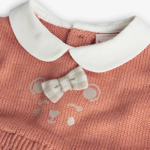Vestito maglieria combinato per neonata - immagine 2
