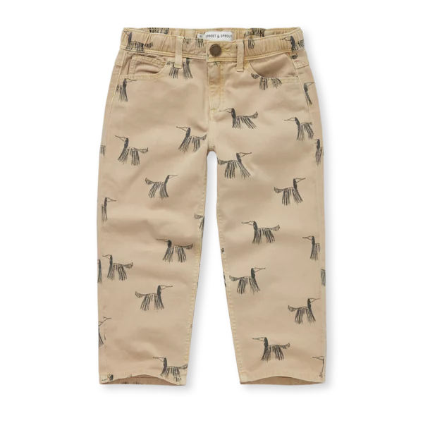 Jeans con stampa cane