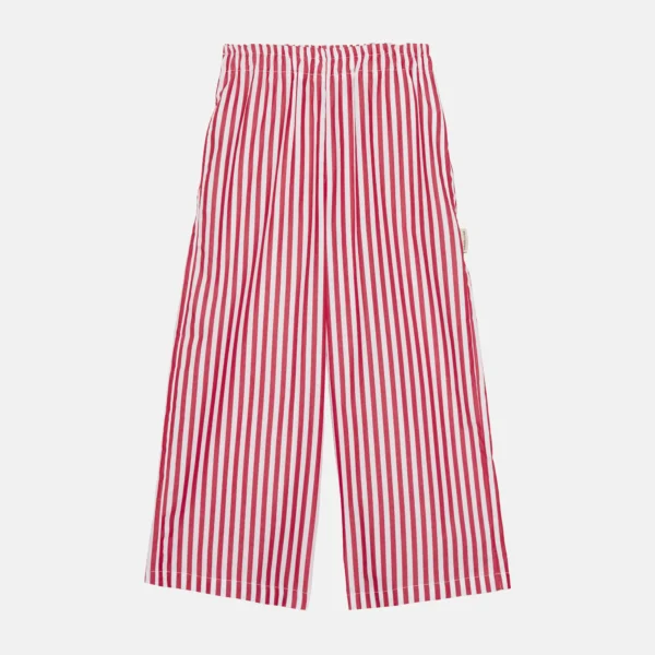 Pantaloni dritti a righe rosse