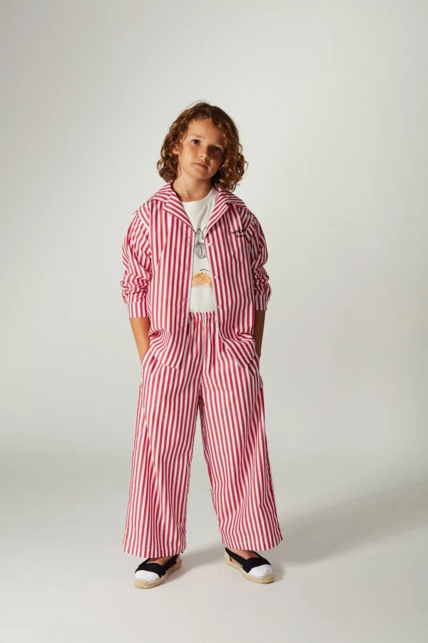 Pantaloni dritti a righe rosse - immagine 4