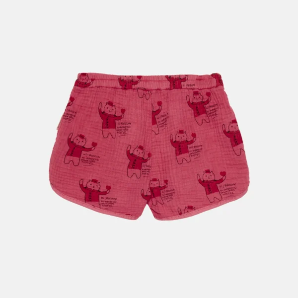 Pantaloncino sportivo con gatto rosso all over - immagine 2