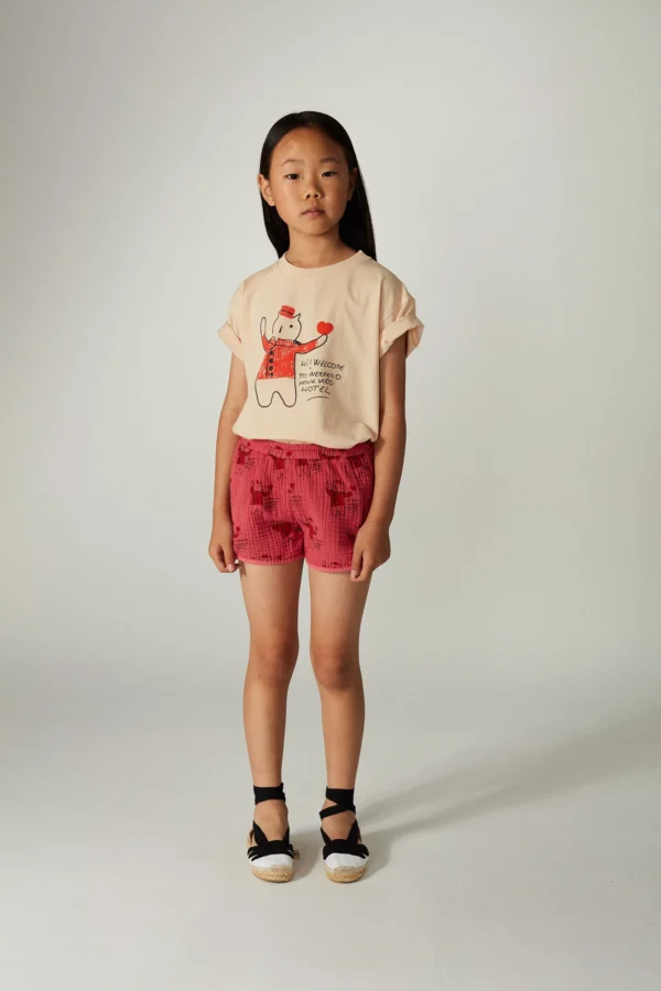 Pantaloncino sportivo con gatto rosso all over - immagine 3