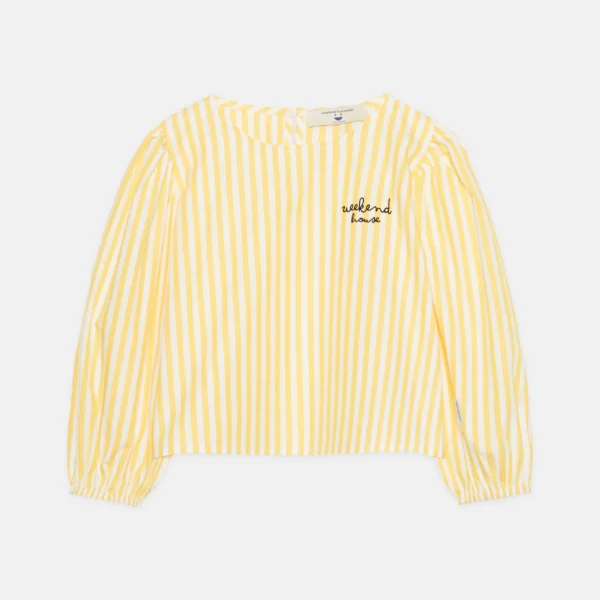 Blusa a righe gialle con logo Weekend