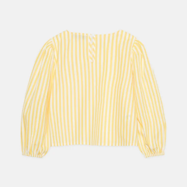 Blusa a righe gialle con logo Weekend - immagine 2