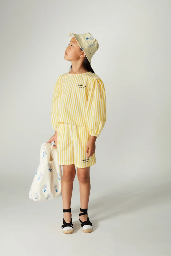 Blusa a righe gialle con logo Weekend - immagine 3