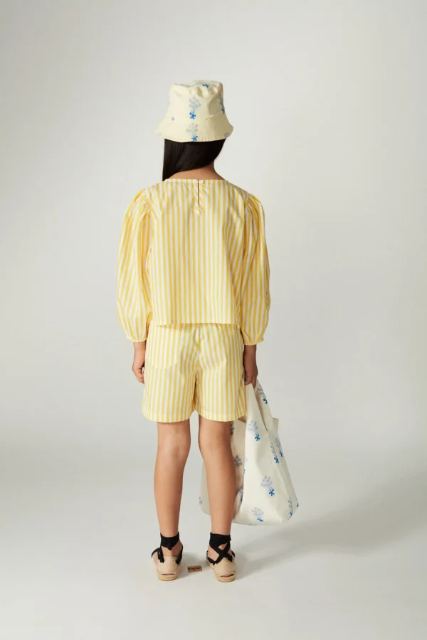 Blusa a righe gialle con logo Weekend - immagine 4