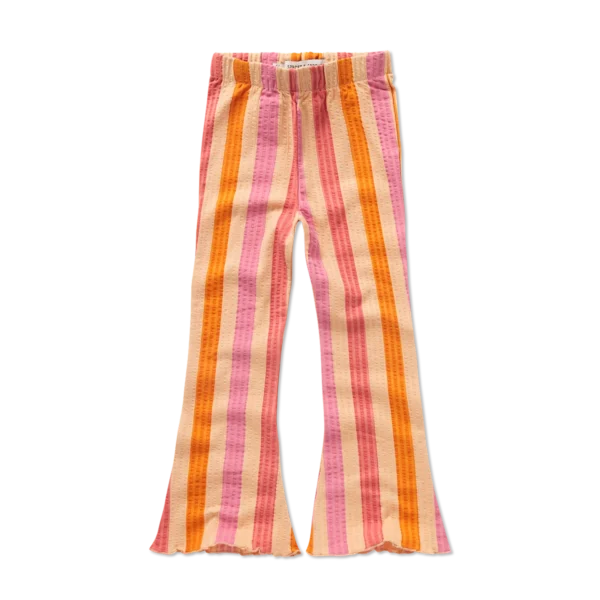 Leggings a righe svasato