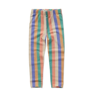 Leggings a righe multicolore