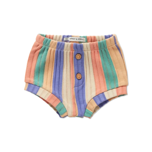Pantaloncini da bambino a coste a righe
