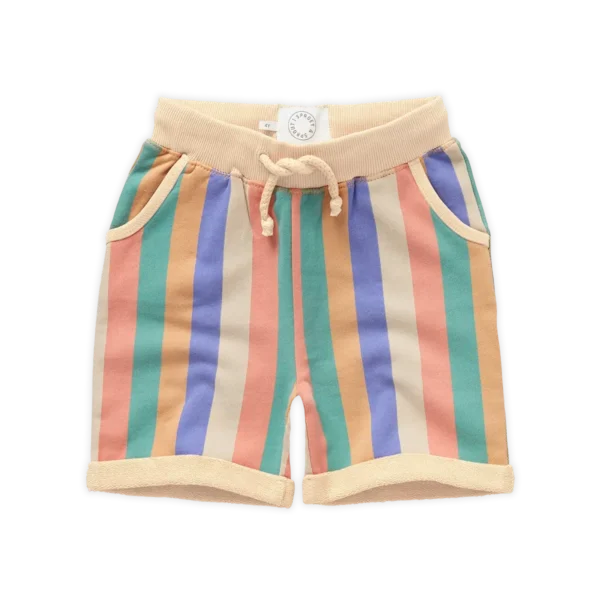 Pantaloncini a righe multicolore