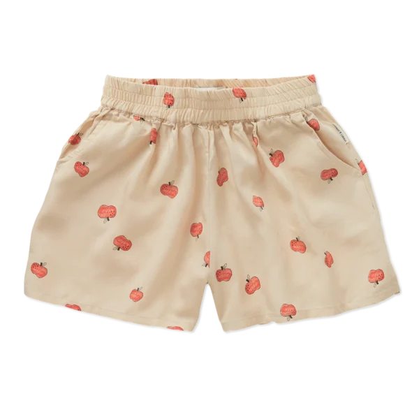 Pantaloncini larghi stampa di mele