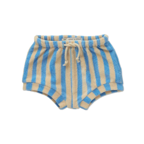 Pantaloncini da bambino in spugna a righe