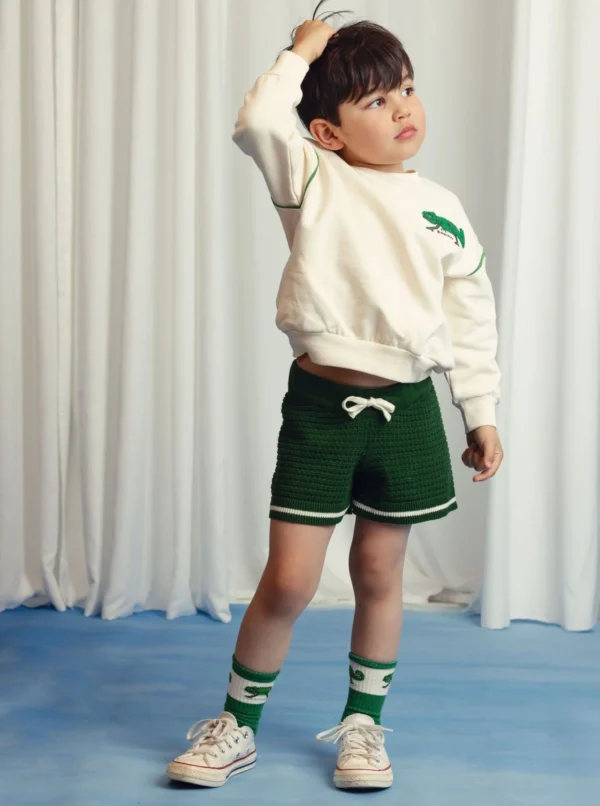 Shorts a maglia verde - immagine 4