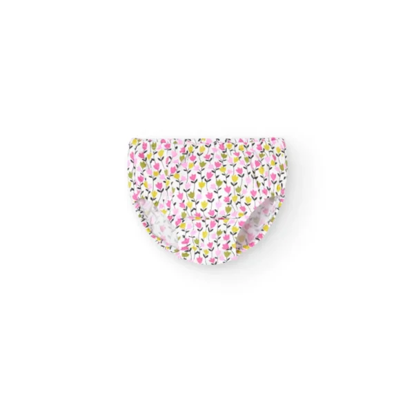 Vestito giromanica con colletto stampa tulipani all over - immagine 3