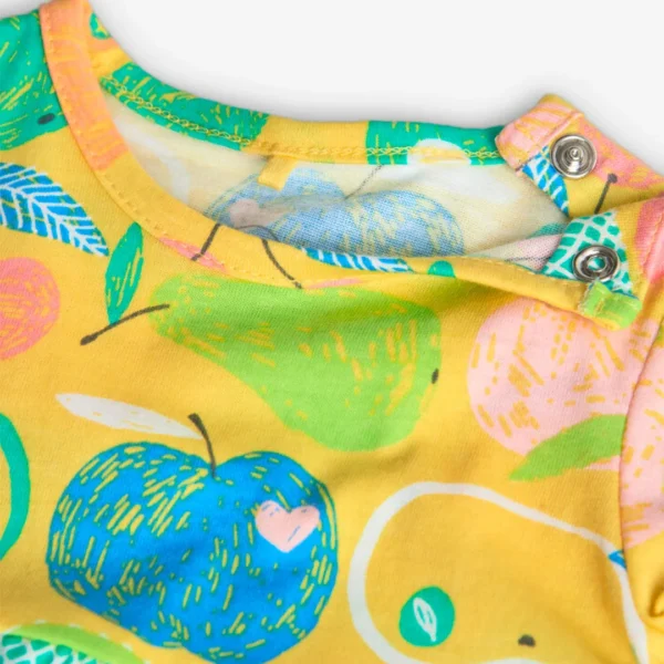 Vestito mezza manica stampa frutta - immagine 4
