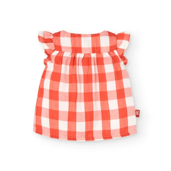 Vestito giromanica a quadri - immagine 2