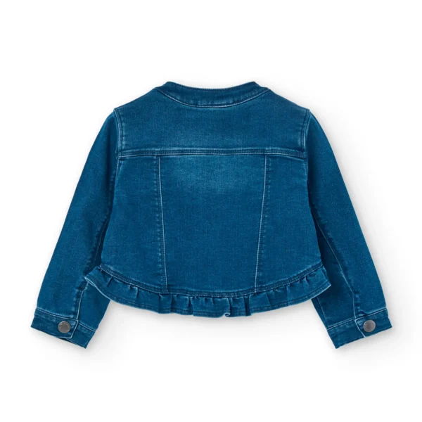 Giubbotto jeans corto con rouge - immagine 2