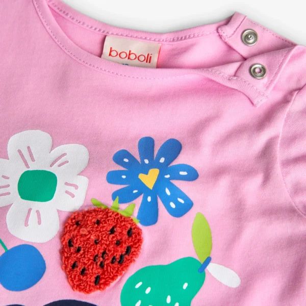 T-shirt manica lunga malva - immagine 3