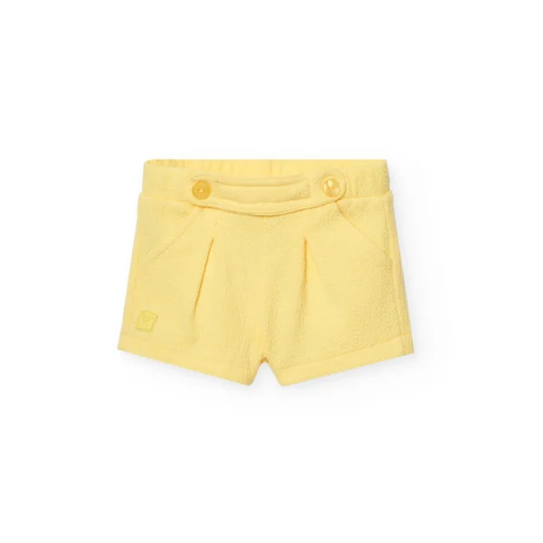 Shorts giallo con bottoni