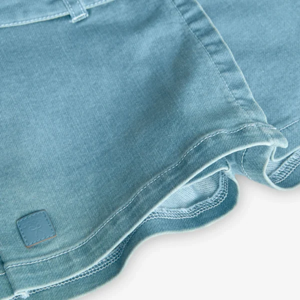 Gonna-shorts denim chiaro - immagine 4