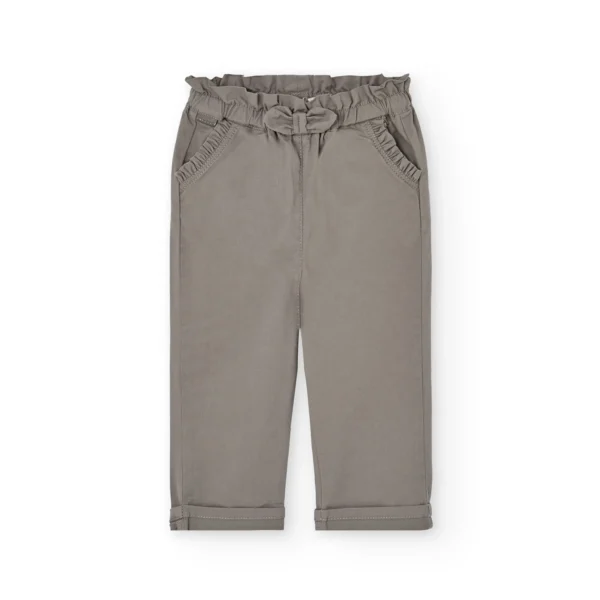 Pantaloni kaki sacchetto con decorazioni