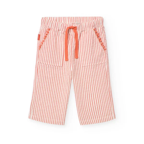 Pantaloni a righe terraccotta