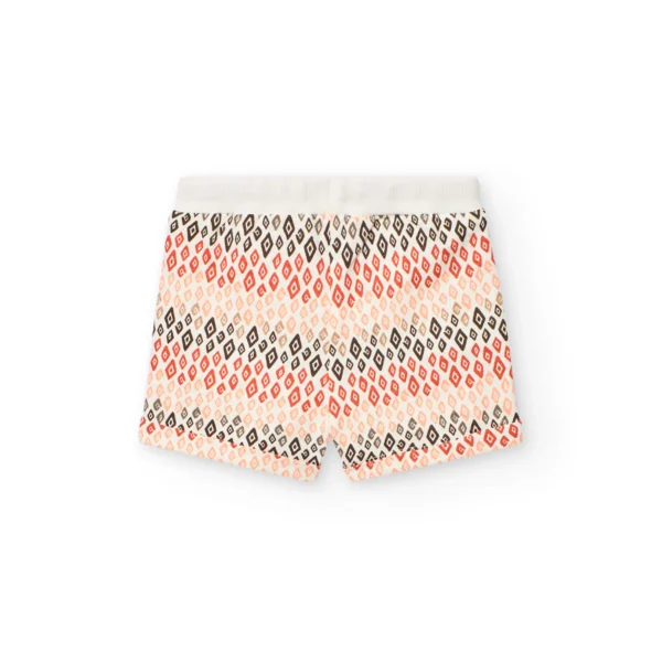 Shorts felpa stampa geometrica - immagine 2