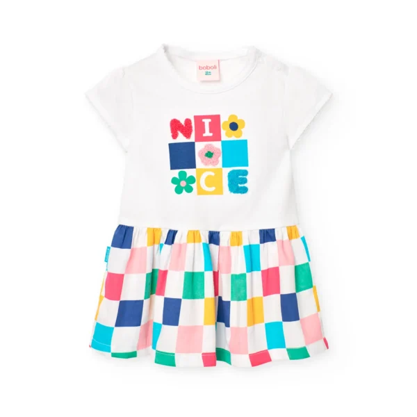 Vestito mezza manica scacchi colorati