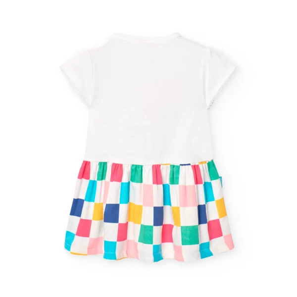 Vestito mezza manica scacchi colorati - immagine 2