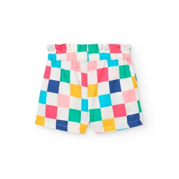 Shorts satin scacchi colorati - immagine 2