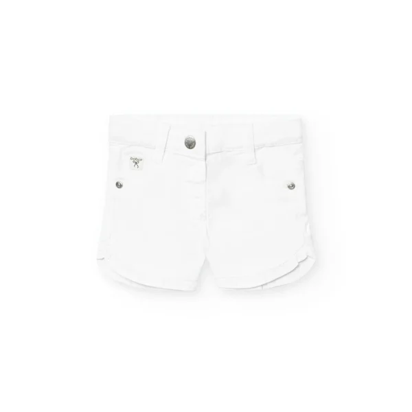 Shorts bianco con orlo decorato