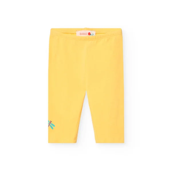 Leggings tre quarti giallo sole