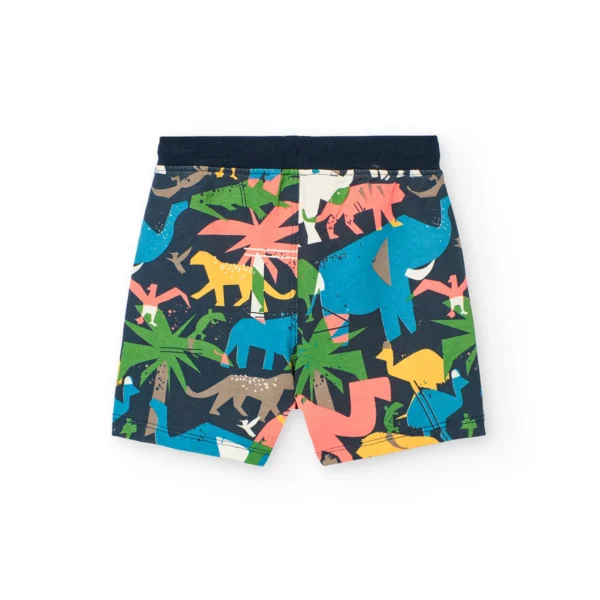 Shorts in felpa stampa animali - immagine 2